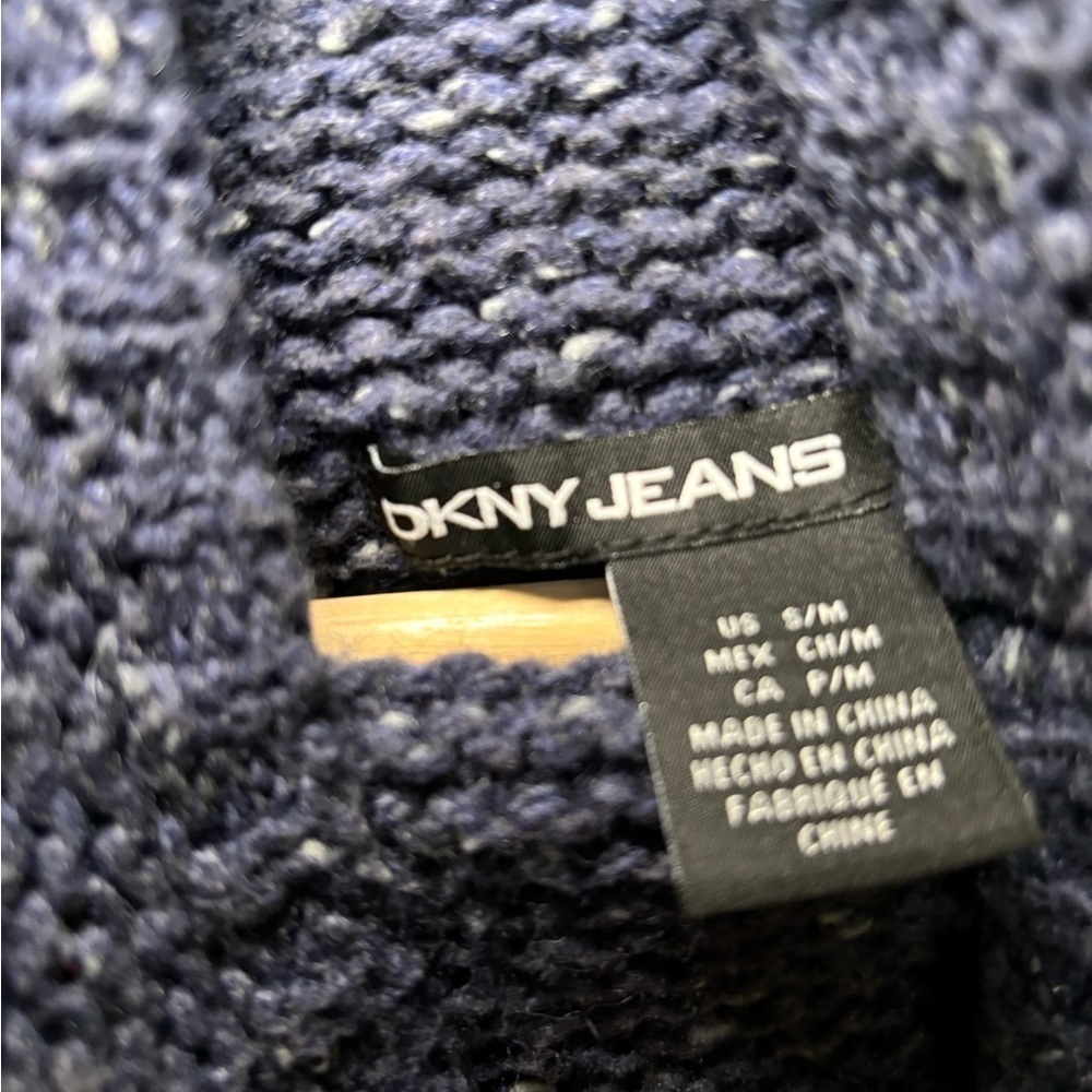 DKNY Blue Cropped Women’s Sweater - size small​ - Picture 2 of 4